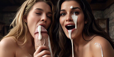 Skyrim stunners love huge stiffy deep-throat & getting their faces covered