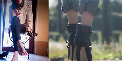 Foot worship compilation with strict mistress control