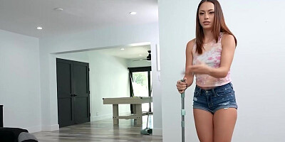 Stepbrother is going to make her surrender to his dick