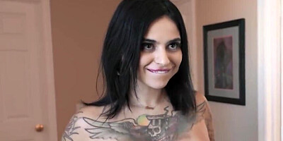Inked brunette is confident, kinky, fuckable too