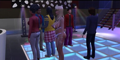 Sex At The Disco. Girls In Erotic Clothes Wicked Whims Sims 4