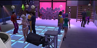 Sex At The Disco. Girls In Erotic Clothes Wicked Whims Sims 4