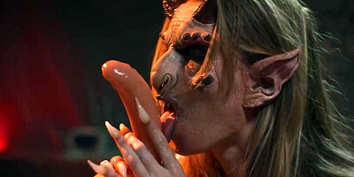 Lucky cock gets to fuck a slutty demon girl and a regular human