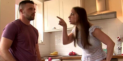 Bitchy teen is going to get power fucked by a creepy dude
