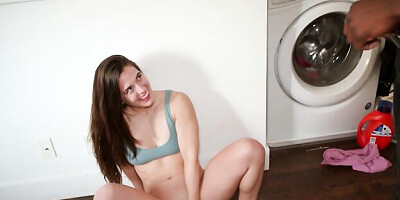 Awesome interracial pound with a hot brunette Abbie Maley