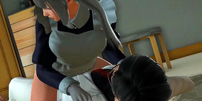 Ancient times maid in anime porn intercourse with a fellow