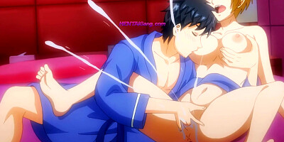 Super-cute newlywed pleads for more as spouse slurps and frigs her to ejaculation (Off the hook Anime)