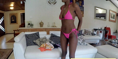 Black teenie [censored] at a faux casting