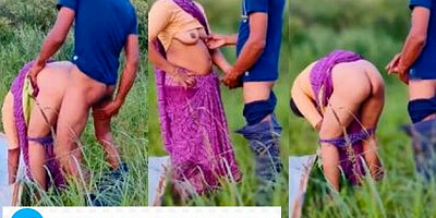 Fresh Instagram Viral Aunty pulverizes like a fuckslut with her cousin in outdoor gonzo MMS