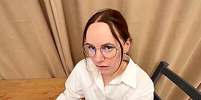Pov: Sex With A Hot Wife In An Office Suit