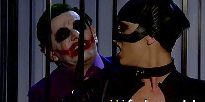 Joker Fucks Nasty After She Helps Him Escape - Gemma Massey, Dylan Ryder And Cat Woman