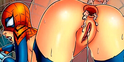 Spiderman and Spidergirl anime porn hook-up