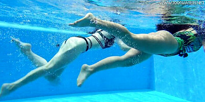Underwater Show featuring Sheril Blossom and Diana Rius's lesbian clip