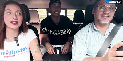Road Cumload! Mischievous Satan Khloe rails her stud's humungous man sausage in the truck until he packs her labia with a cumload.