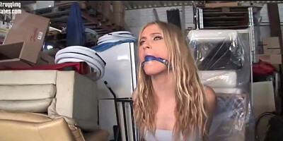 Doll Stool-strapped Ballgagged Jug-captured