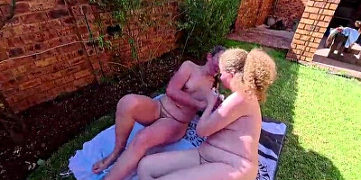 Outside with my homie nude slurping flagellated mayo off each other
