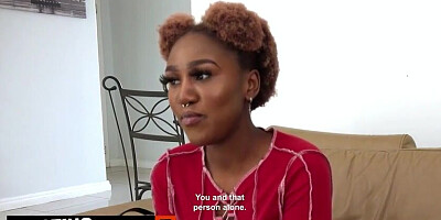 This super-cute EBONY TEENAGER said this was the modeling break she desired of... so she went WILD on camera