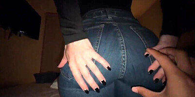 Cock-squeezing Denim - Dry Plowing My Roomie’s Ample Donk