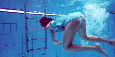 Talented Marusia at underwater teens (18+) action