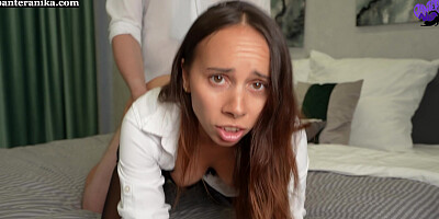 Boss Fucks Secretary During Interview Blowjob Cowgirl Cum On Tongue - Pantera Nika And Pantera Cum