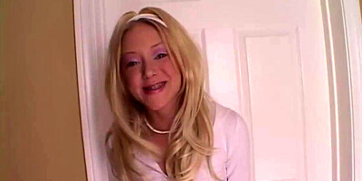 Diminutive solo blond young gal tiny lexy
