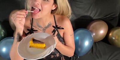 For my bday, I wished something different, so I asked for his jizz as glazing for my cake.