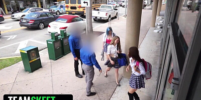 Smoking-Super-steamy Dark haired Stole A Sundress, So The Security Guard Torned It Off