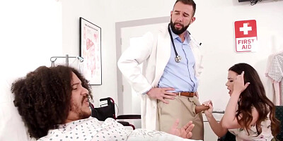 Alison Suck And Fucks Doctors Hard Cock In Front Of Her Flaccid Cuckhold Husband! - Alison Rey And Will Pounder