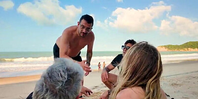I ask a duo in the Caribbean for a coconut and boink the damsel while the hubby heads to get it.