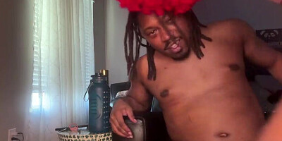 Chocolate Cheeks Juggling on Lord Panda's BIG BLACK COCK Cunny Internal cumshot Cleo Panda Gets a Bubbly Internal ejaculation
