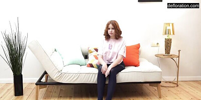 Mademoiselle's real virgin video by Defloration TV