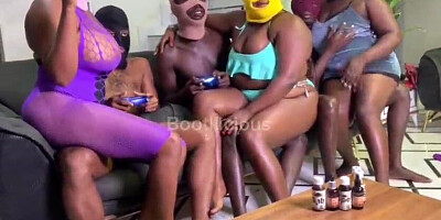 #ThrowBack 2022 GAME NIGHT : FIFA Soccer Lovemaking At The Building With Trio (three) Black Bodacious Ebony Teenagers Tearing up Trio BBCs - Jizz shot & Splooging On Premium