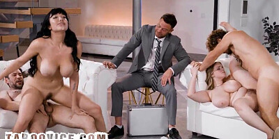 2 Huge-chested cougars Challenge on Who Gives a Blow-job Nicer