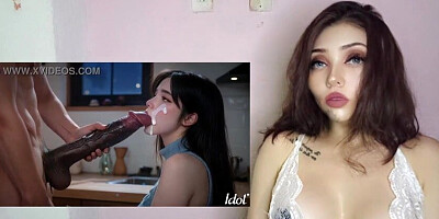 Buxomy Korean woman attempting out a immense schlong - Generated by "Idol" Channel