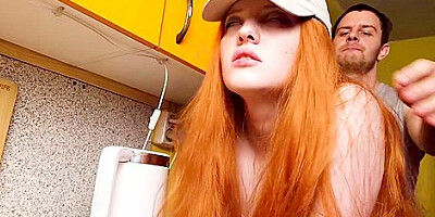 Sexy Big Natural Tits Redhead Stepdaughter Fucked For Bad Grades