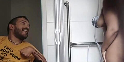 My hubby left, I went to my neighbor's building (he's in a wheelchair) to take a bathroom, I got naughty, I let the perv screw my slit until he came (TOTAL VID ON CRIMSON)