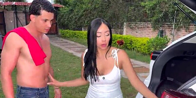 Latina with humungous funbags gets screwed by a large sausage leaving her muff running in rivulets - Mariana Sandoval