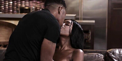 Black lover with a long penis fucked a godlike ebony Ashley Aleigh