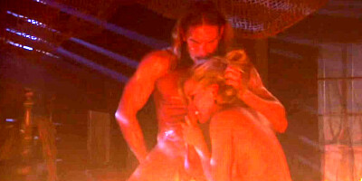 Beautiful sex scene by the fire place with this horny couple