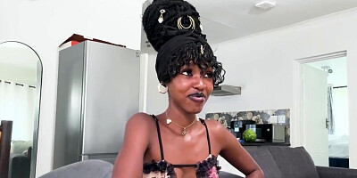 This LARGE BOSOMS EBONY TEENAGER said her BOYFRIEND was waiting for her... So I made her JIZM in firm & hasty