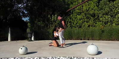 Puny hefty melons COUGAR harsh assfuck after stunner gave a flawless oral job
