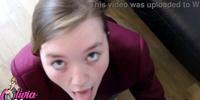 Stepmum Instructs College girl To Deep-throat Wood