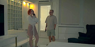 Hot Busty Redhead Stepmother Shares Bed Gets Fucked And Creampied