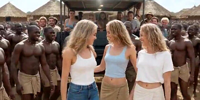 The FINEST #78 (((( trio LATIN SISTERS "Inseminated" )))) in the AFRICAN hump village BIG BLACK COCK! Opened up gaped demolished mexican women group sex internal ejaculation amador enormous coochie butt sex rock-hard good-sized dinky [AI Generated]