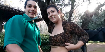 (risky Public) Sex And Cum In The Park, Almost Caught