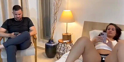 A cuckolded spouse loses a bet and witnesses his sex-positive wifey get absorbed by his BFF in his own couch.