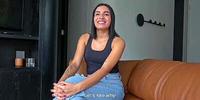 Amateur Large Donk Latina Teenie Raunchy Muff Pulverized In Faux Modeling Audition