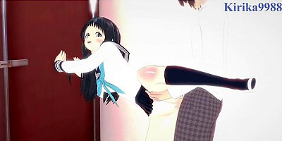 Komichi Akebi And I Have Intense Sex In The Restroom. - Akebis Sailor Uniform Hentai