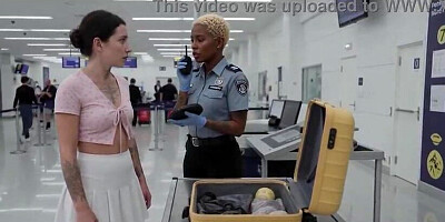 Airport security didn't go as planned and concluded with Harsh Ass fucking bang-out with an worker. You should have read the flight rules. [AI-Modified]