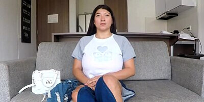 Thick Busty Latina Babe First Time Filmed and Filled